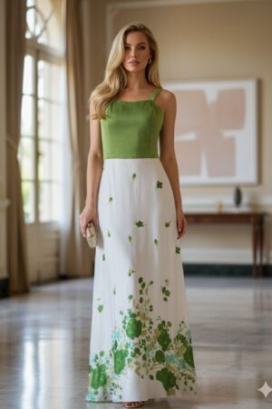 VESTIDO LONGO NO CETIM